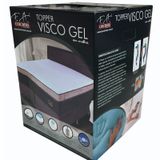 Pillow Top Topper Queen de Espuma Viscogel  FA maringá