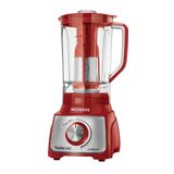 Liquidificador Mondial L-1100 RI Jarra de San Cristal 3L 1100W 12 Velocidades Vermelho/Inox 220V