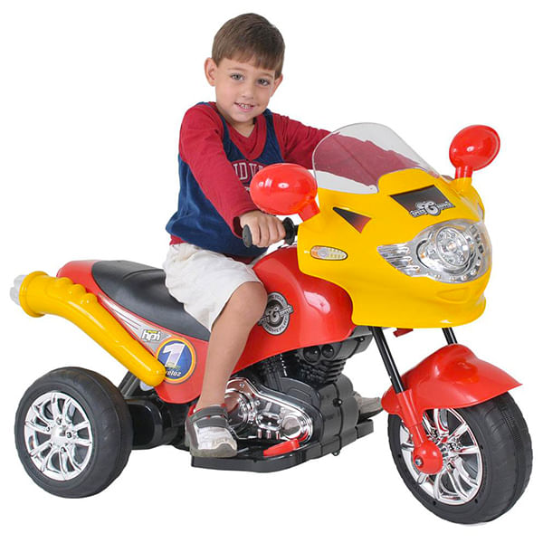 Moto Elétrica Infantil Homeplay Motocross Amarela 6V - Carrefour - Carrefour