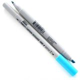 Caneta Marcador Artístico Marvy Uchida Cartoon Designer Ponta Dupla no. 53 Pale Blue 1900-B