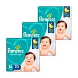 Kit de Fraldas Pampers M Confort Sec Super - 210 Unidades