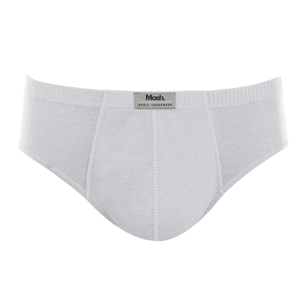 Cueca Slip Branco GG Algodão Mash