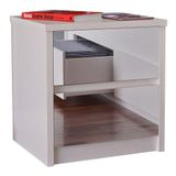Mesa de Cabeceira Espelhada 2 Gavetas Blank F04 Branco