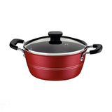 Caçarola Tramontina Sicília em Alumínio com Revestimento Interno e Externo em Antiaderente Starflon Excellent Vermelho 24 cm 4,3 L Tramontina