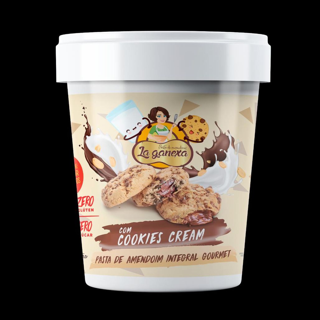 Pasta de Amendoim Gourmet Cookies and Cream - La Ganexa