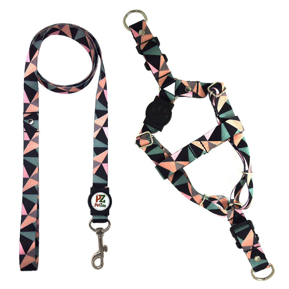 Conjunto peitoral e guia para cachorro - Tamanho Pequeno - Modelo Abstrata é boa?