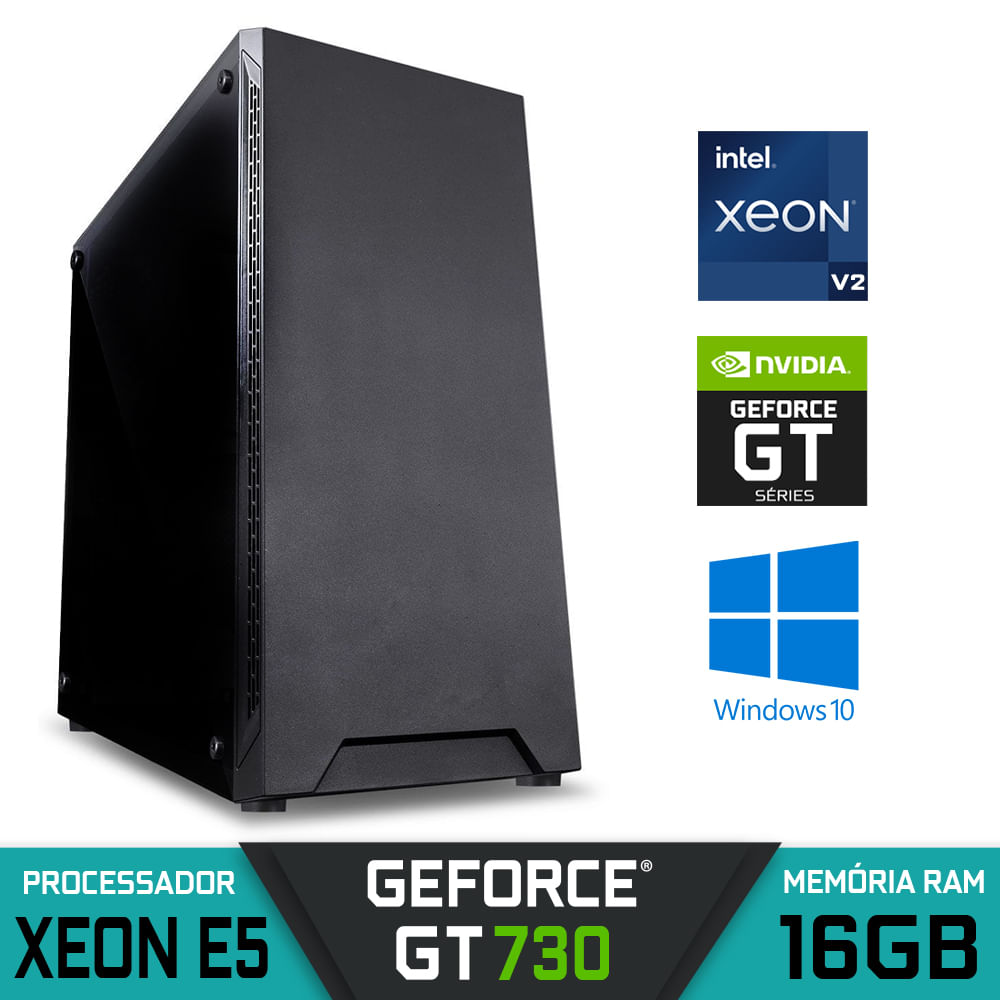 Computador Workstation Gráfico Intel XEON Sixcore V2, RAM 16GB, GeForce GT 730, SSD 500GB, Windows 10 é boa?