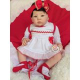 Bebê Reborn Menina Princesa Olhos Azuis 47 cm