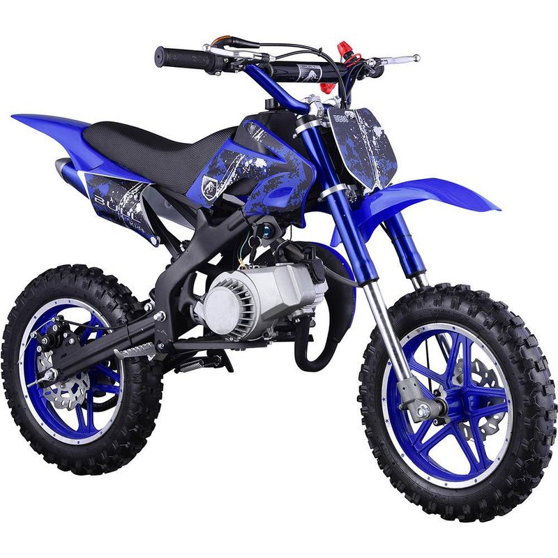 Mini Moto A Gasolina 49cc Motor 2 Tempos Velocidade Maxima 30km H Bull Motors Bkdb08 Azul Carrefour