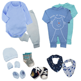 Kit Roupa de Bebê 11 Pçs Body Mijão Macacão e Acessório Bebê