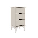 Criado-Mudo Twister 3 GV Off White e Branco