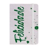 Caderneta de anotações Felicidade - 13x21 - 80 folhas - sem pauta