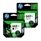 Kit com Cartucho HP 662XL Colorido(CZ106AB) + Cartucho HP 662XL Preto(CZ105AB) - Para impressoras HP DeskJet