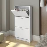 Sapateira Vertical Politorno 3 Gavetas 12 Pares Branco