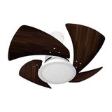 Ventilador de Teto Tornado Venti-Delta Led 4 Pás 130w Branco/Tabaco - 220V