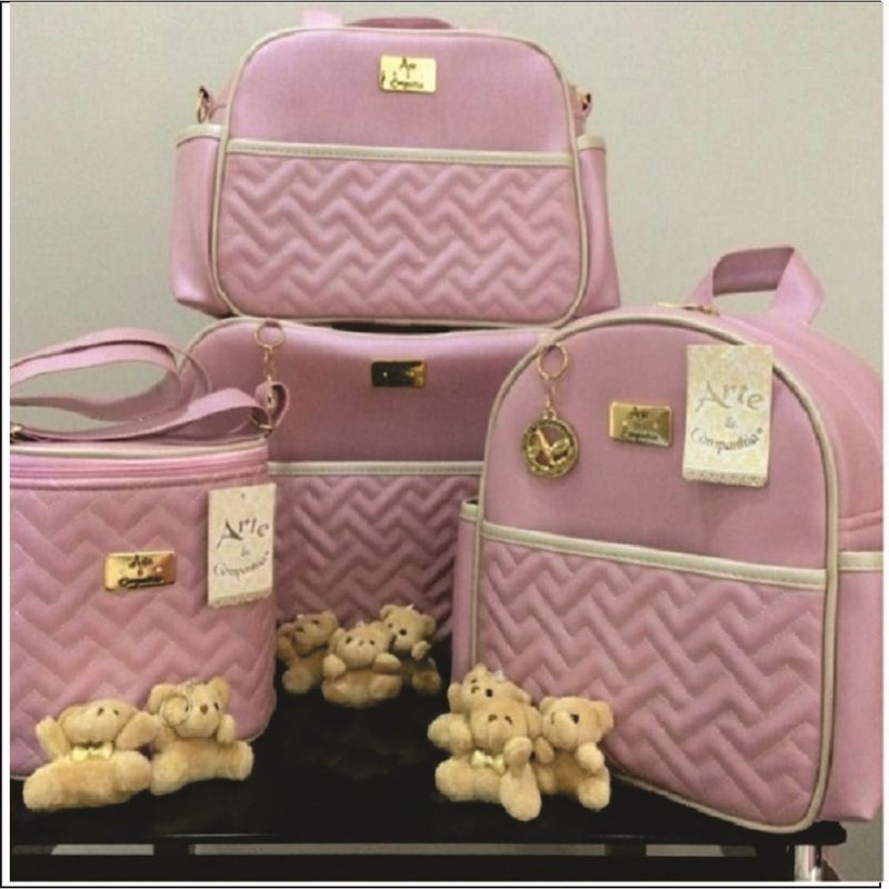 Kit Bolsa Maternidade Rosa Bebe Zigzag Carrefour