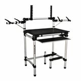 Suporte Profissional Titanium Racks RS80Full Para Controladora, Mixer Com Suporte Para CPU, Periféricos, Monitor de Áudio e Notebook