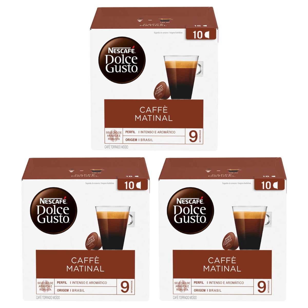 Kit C 03 Nescafé Dolce Gusto Característica Caffe Matinal C 10 Cápsulas Marca Nestlé Tamanho