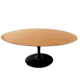 Mesa De Jantar Saarinen Oval 120x80 Cm Freijó Cor Preto