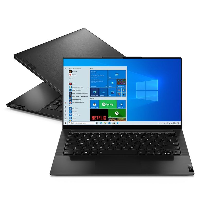 Notebook - Lenovo 82d1003sbr I7-1165g7 4.0ghz 16gb 512gb Ssd Intel Iris Xe Graphics Windows 10 Home Yoga Slim 9i 14" Polegadas