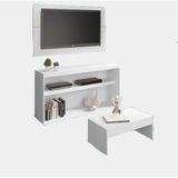 Rack com Painel para Tv 50 Polegadas e Mesa Centro Bragança Multi Móveis