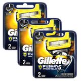 Kit com 3 Cargas Gillette Aparelho de Barbear Fusion Proshield c/2