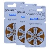 Pilhas Baterias P 312 Pr41 Aparelho Auditivo Power One - 18 Unidades