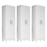 Kit 3 Armários Multiuso Organizador 2 Portas Astrid M07 Branco - Mpozenato