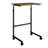 Mesa De Apoio Lateral Para Notebook Com Rodizios Preto Noce Oro PP Milani Store