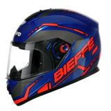 Capacete Bieffe B-12 Naked Smart Trip Azul/ Vermelho 58