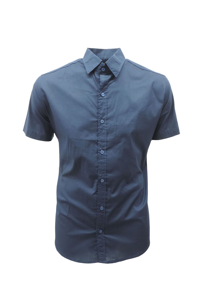 camisa manga curta algodão