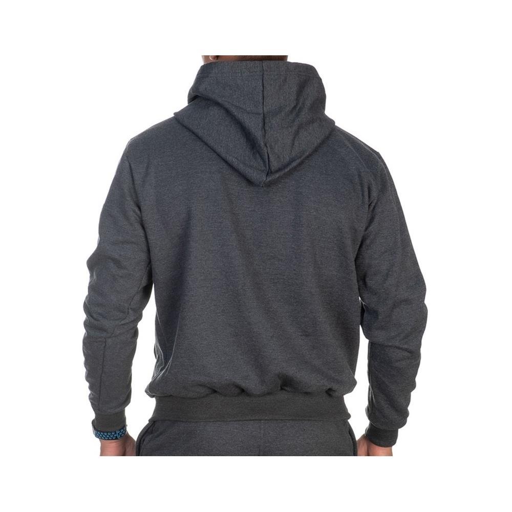 dark gray zip up moletom com capuz