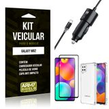 Kit Samsung M62 Carregador Veicular Tipo C + Capa Anti Impacto + Película Vidro 3D - Armyshield