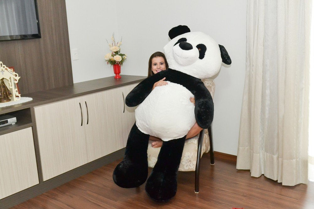 Urso Panda De Pelúcia Gigante E Muito Fofinho De 51 Cm - Alfabay