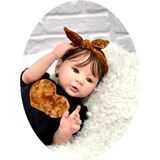 Bebê Reborn Menina  Realista Boneca Silicone Realista,Morena