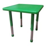 Mesa Infantil Atividades 60X60Cm Pés Reguláveis Verde