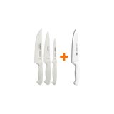 KIT - Faqueiro Premium 3 Peças + 1 Faca de Carne Profissional 10 Pol - Tramontina