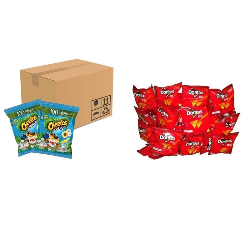 Elma Chips Doritos + Fandangos + Cheetos Caixa Com 80 Total