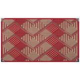 Tapete Sisal Sala 1,50 X 2,00 Antiderrapante Vermelho S-565