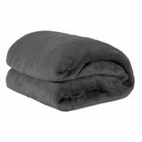 Manta para Cama Queen, Cobertor em Microfibra Chumbo