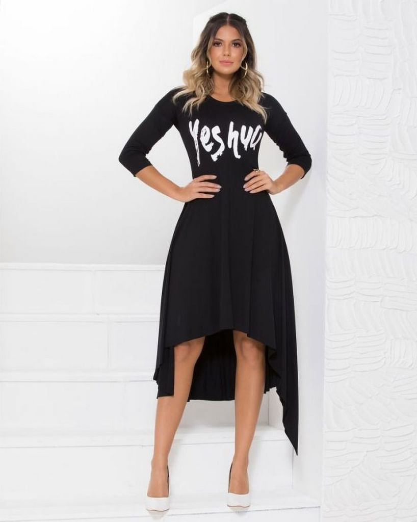 Vestido Yeshua - Preto