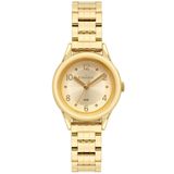 Relógio Feminino Dourado Pequeno Condor Mini Pulseira Estreita de Metal Aço Inoxidável COPC21AEBM/7D