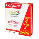 Creme Dental Colgate Total 12 Clean Mint 90G Pague 3 Leve 4