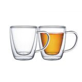 Conjunto de Xícaras Tramontina para Café e Chá Vidro Duplo com Alças 2 Peças Tramontina