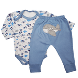 Kit Bebê 9 Peças Conjunto Pijama Body e Mijão Macacão Regata