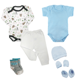 Kit Roupas de Bebê 7 Peças Body e Mijão e Acessórios Bebê