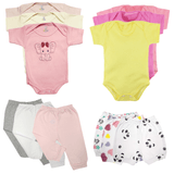 Kit Roupa de Bebê 12 Peças Body Manga Curta e Mijão e Shorts