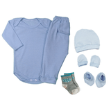 Kit Roupa de Bebê Body e Mijão e Kit Touca Luvas e Sapatinho