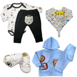 Kit Com Conjunto Casaco e Calça Body Mijão Naninha Sapatinho