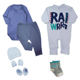 Kit Roupas de Bebê 7 Pças Body Mijão Macacão Essenciais Bebê